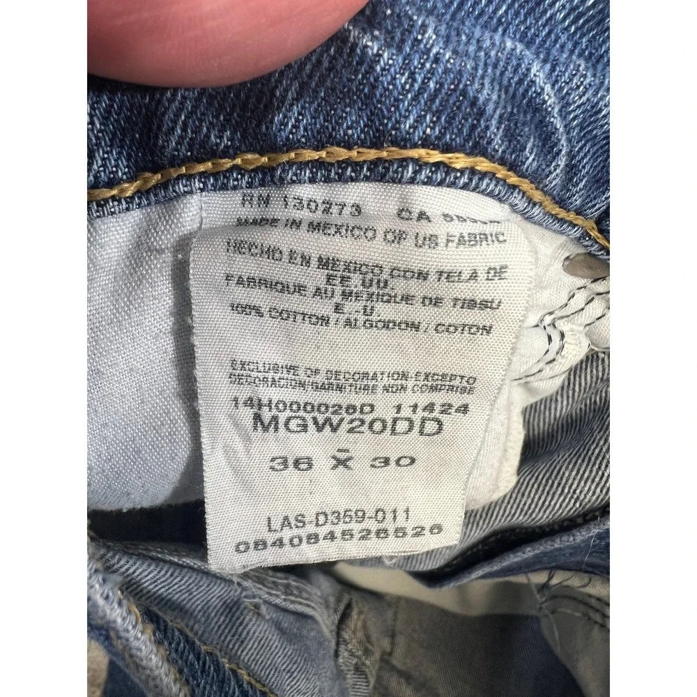 Wrangler Mens Regular Fit Blue‎ Denim Jeans Size 36x30 MGW20DD